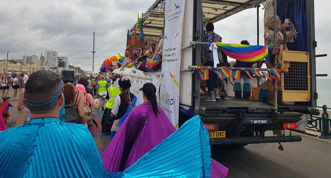 Start of the Brighton Pride Parade